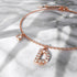 Solid 925 Sterling Silver Initial Crystal Personalised Alphabet Letter Bracelet Rose Gold Filled